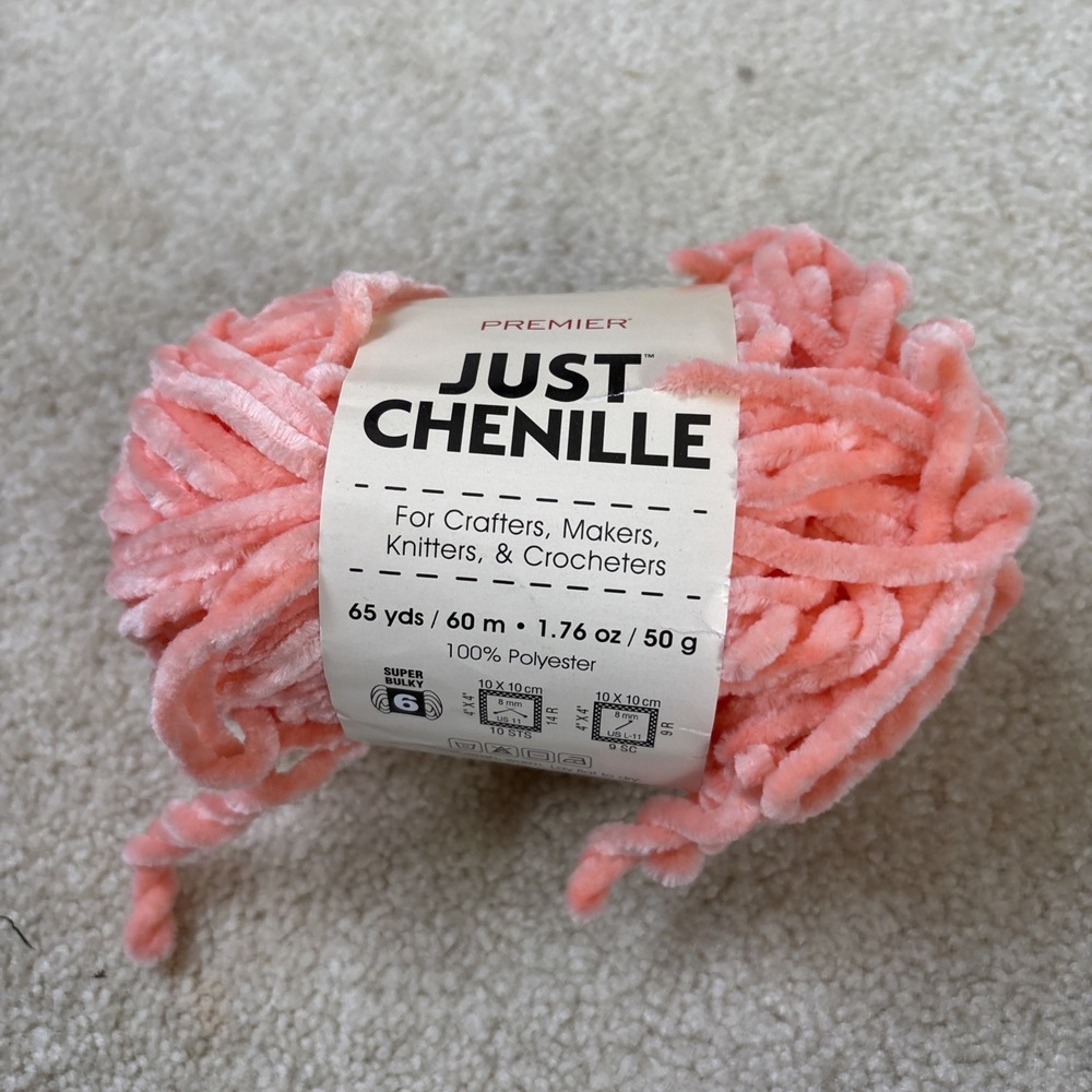 Premier Just Chenille Yarn Mango 65 Yds 1.76 oz